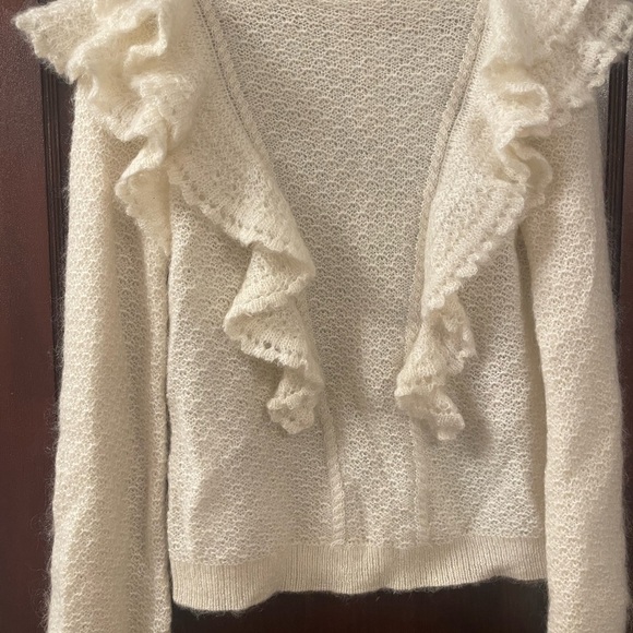 SÉZANE Elsa Mohair Sweater Ecru size M- lightly worn - Picture 3 of 10